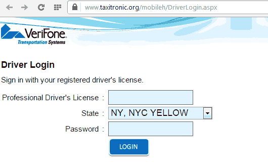 verifone driver login